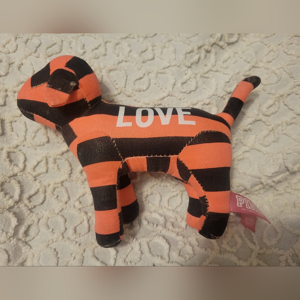 Victoria's Secret Dog Black Orange Collectible Collection Plush Stuffed Decor